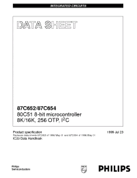 Datasheet S87C652-4B44 manufacturer Philips